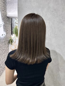 エースヘアー(A.hair) オリーブベージュ/切りっぱなしボブ/髪質改善トリートメント