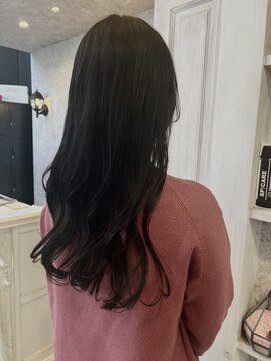 キャアリー(Caary) 福山美容室caary 切りっぱなしゆるふわロング透明感30代40代