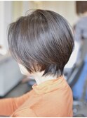 大人ショート/40代/50代/丸みとくびれ◎Sui hair design