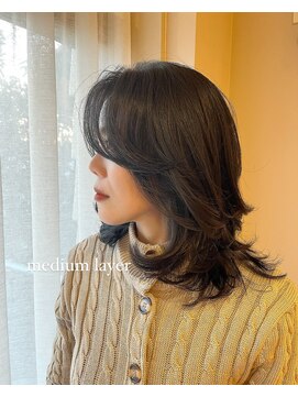 ユウヘアー 石川橋店(U Hair) ミディアムレイヤー/レイヤースタイル/20代30代40代