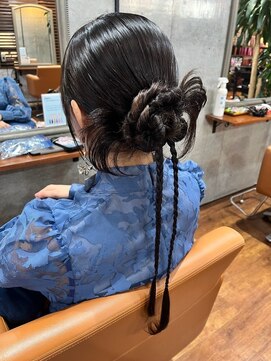 ロダット 横浜(LODAT by little) カチモリ三つ編みおしゃれアレンジ【LODAT横浜】