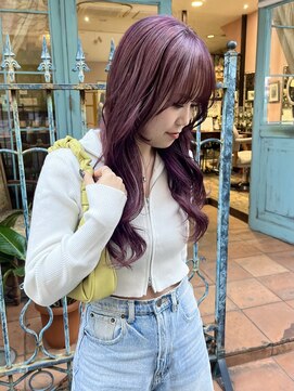 ロチカバイドールヘアー 心斎橋(Rotika by Doll hair) 艶艶　ラベンダー　紫カラー◎