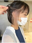 武蔵小杉顔まわりレイヤーボブ韓国風ボブ透明感カラー20代30代