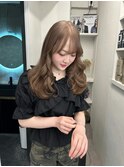 ホワイトグレージュ/デジタルパーマ/チェリーブラウン/渋谷