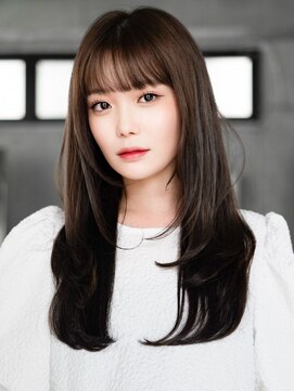 エインアンリー 明治神宮前(AIN.ANLY.) ◎デジタルパーマミディアムヘアコテ巻き風パーマ縮毛矯正韓国風