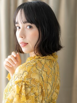 カバーヘア ブリス 川口(COVER HAIR bliss) □黒髪アッシュブラックモードくびれボブ403川口20代30代40代