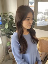 アミュレ ヘア サロン(Amule hair salon)&nbsp;グレージュブラウン韓国風くびれロングヘア梅ヶ丘下北沢豪徳寺