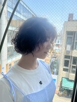 ビハインドザカーテン(BEHIND THE CURTAIN)&nbsp;くせ毛を活かしたパーマ×レイヤーボブ×無造作パーマ