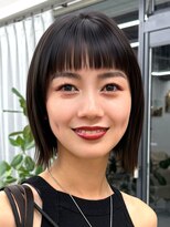エルヘアメゾン(el. hair maison) フレンチボブフルバングボブ静岡ボブ切りっぱなしボブオン眉韓国