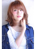 カットルームカラー 放出店&nbsp;手ぐしでキマる♪ニュアンスカールボブ×ピンクベージュ