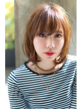 テラス 銀座(terrace) 透け感ブラウンベージュ×ほつれナチュボブ