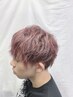カット＋シェービング（眉毛カット込み）+ブリーチ＋カラー　￥16300