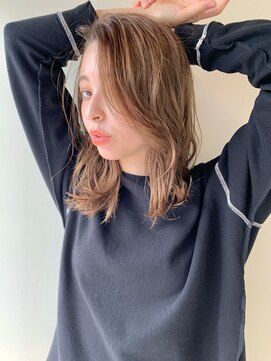 ガレージ バイ グリーン 原宿 表参道(Garage by green) 【loki】セミロング×エアウェーブパーマ