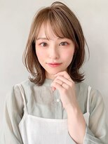 キリ 表参道(kyli)&nbsp;ボブルフ大人かわいいピンクベージュ薄めバングくびれモテ髪