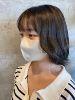 ヘアサロン フラット(hair salon flat) 大人かわいい小顔ショートフラッフィーボブ☆シースルー前髪