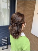 ヘアセット ハーフアップ