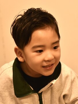 リム メンズヘア(LIM men's hair) 束感ショートアップバング【キッズカット/メンズヘア】