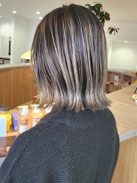 フープヘアー(HOOP.HAIR) エアータッチバレイヤージュ グレージュ