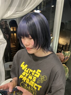 ジーナ オモテサンドウ(XENA) ケアブリーチカラーでデザインカラー