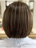 大人可愛い白髪ぼかしハイライト/立体感◎/30代40代50代/春日部