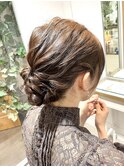 ゆるふわ編み込みヘアセット☆