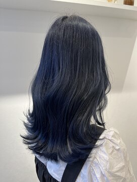 アース オーセンティック 武蔵小山店(EARTH Authentic) ブルー系ブリーチカラー
