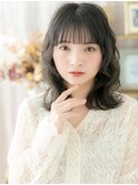 大人かわいい暗髪ミディアムレイヤーウルフa浦和20代30代40代