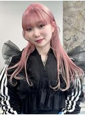 ミルクティーベージュレイヤーインナーカラーグレージュカラー　