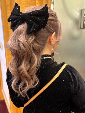 チャオ バイ ミチ(Chao by MICHI) 【ChaoMICHI yu-ka】高めポニーテール　リボン