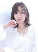 ■グレージュカラー透け感外ハネボブディM.SLASH自由が丘21-10