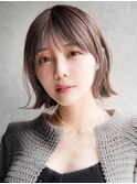 大人可愛い20代30代40代小顔ウルフレイヤーボブ丸みショートボブ