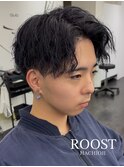 ツイストスパイラルパーマ×シャドーブルー