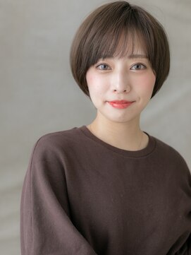 カバーヘアアンドスパ ブリス 浦和(COVER HAIR&SPA bliss) ダークグレーアッシュ小顔丸みショートマッシュX浦和30代40代