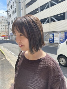 ヘアーサロン グラブ(hair Salon grab) ハイライトの外ハネボブ