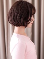 カバーヘア ブリス 志木南口駅前店(COVER HAIR bliss) 黒髪ダークアッシュ大人ショートヘア立体感丸みボブ20代30代Z