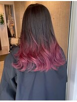 ロッカヘアエジェ(ROCCA hair eje.) デザインチェリーピンクグラデーション