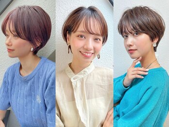 ナツヤ(NATSUYA)の写真/ショートヘアが得意な美容室で叶える顔周り似合わせカットと透明感カラーの魅力
