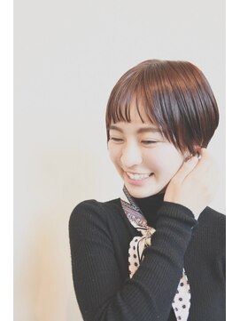 シャンプーボーイ セントラル 博多(SHAMPOO BOY central) ショート×オレンジブラウン***