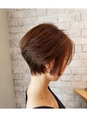 美人ショート×明るめブラウン