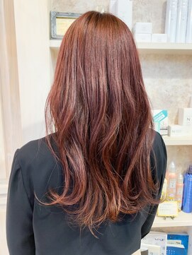キャアリー(Caary) 福山市美容室Caary 人気くびれヘア外ハネラベンダーピンク