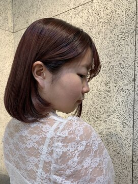 クラク 羽根木店(kuraku) ブリーチありのバイオレットブラウン