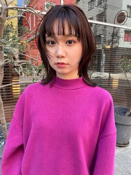 ノイ(neu) ウルフ風ミディアム【髪質改善/デザインカラー】