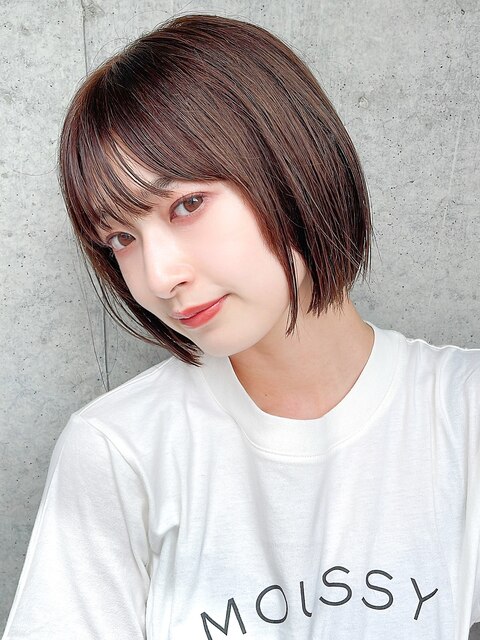 石塚／小顔ぱっつんレイヤーミニボブ10代20代30代韓国ヘア新宿