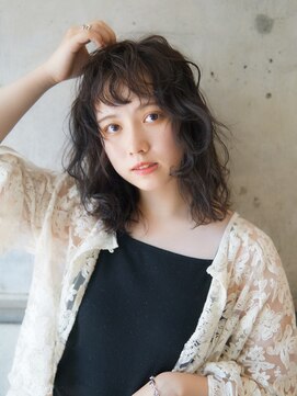 エミュ 天文館店(eMu) アッシュブラック!ゆるゆるパーマ