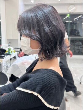 ランテルディ 渋谷(LANTERDIT) アッシュブラック　タッセルボブ　暗髪　黒髪