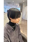顔周りポイントメッシュスタイル