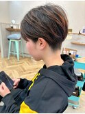 大人可愛いショートハンサムショート耳掛けショート