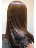 【縮毛矯正】【ショコラブラウン/セミロング】20代30代40代50代