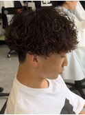 波巻きパーマメンズパーマメンズヘアツーブロックツイストパーマ