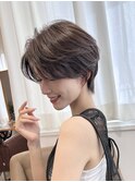 ★ハンサムショート ハイレイヤー オリーブグレージュ